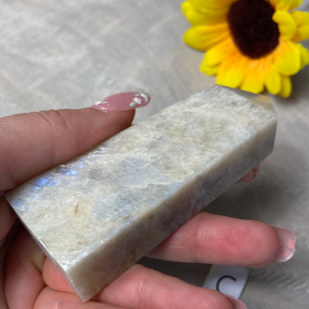 Belomorite - Cream Moonstone and Sunstone Towers