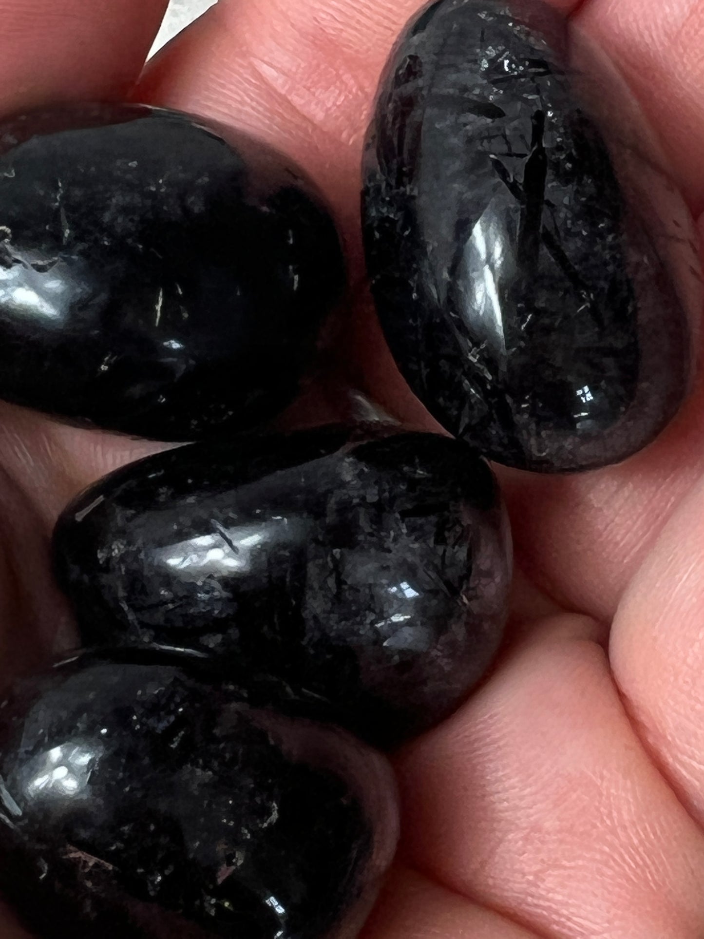 Black Quartz tumble tumblestone