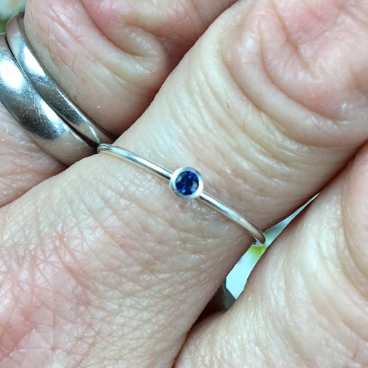 Sapphire Stacker 925 Sterling Silver Ring