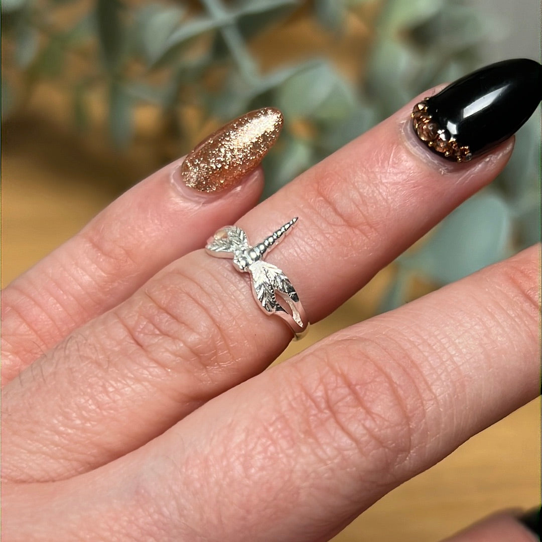 Dragonfly - Mini Iddy Diddy - ( child / toe ) Adjustable 925 Ring