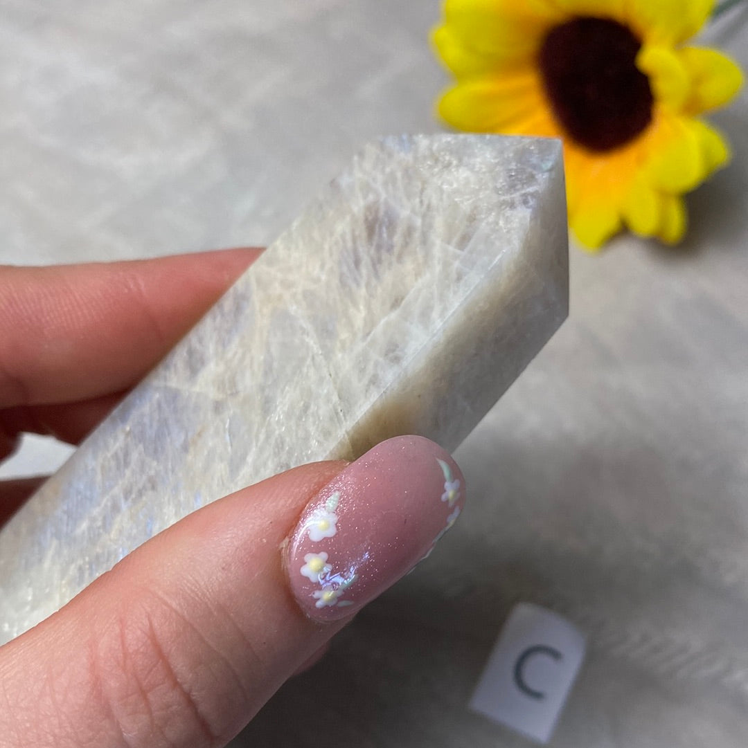 Belomorite - Cream Moonstone and Sunstone Towers