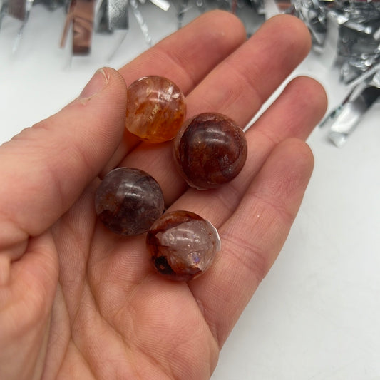 AA Mini Fire Hematoid Quartz Sphere - 16mm