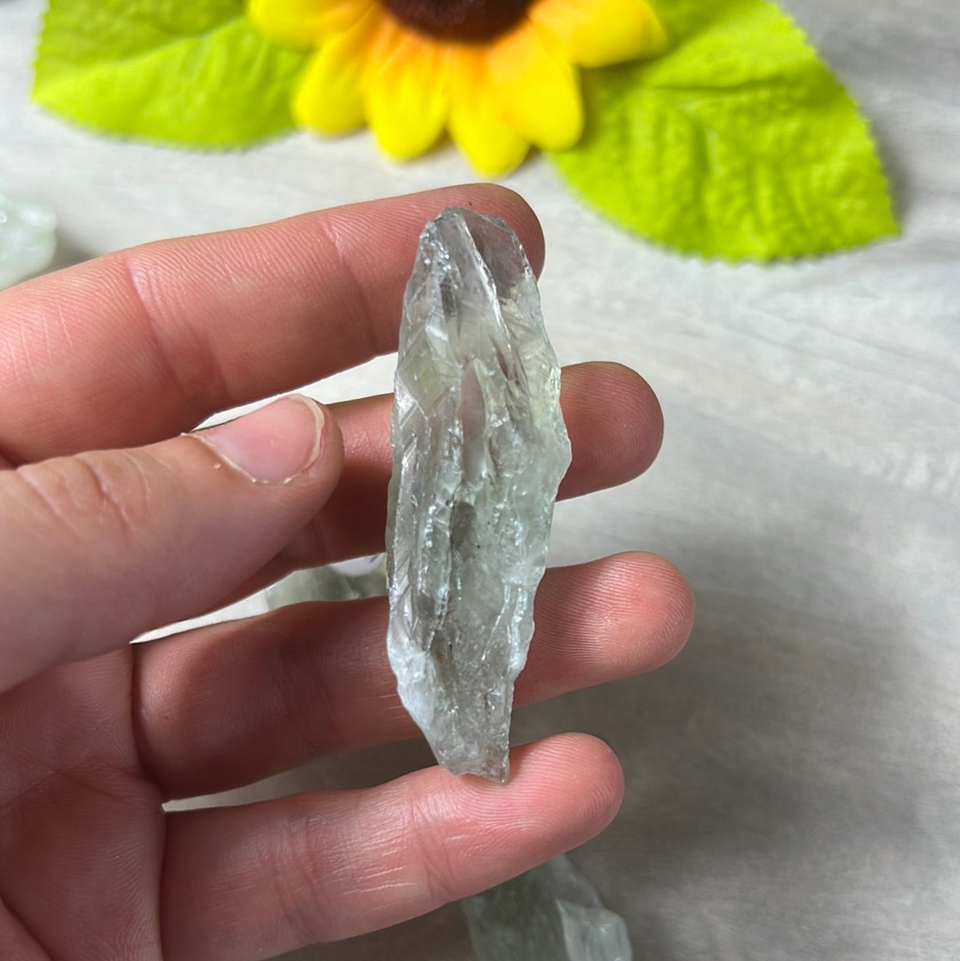 Raw chunk of Prasolite Piece Tumble