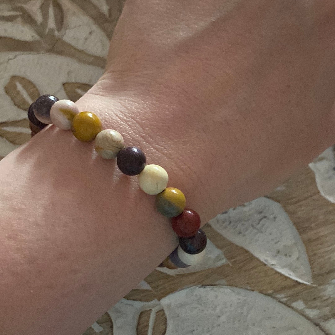 Mookaite - 8mm Bead Bracelet