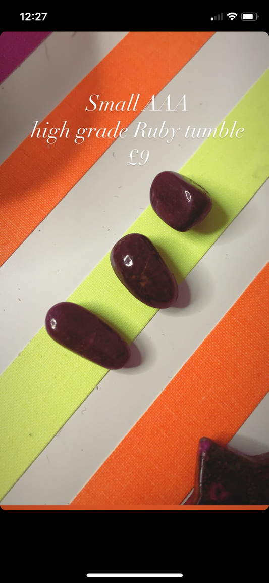 Ruby Tumblestone Tumble - AA GRADE