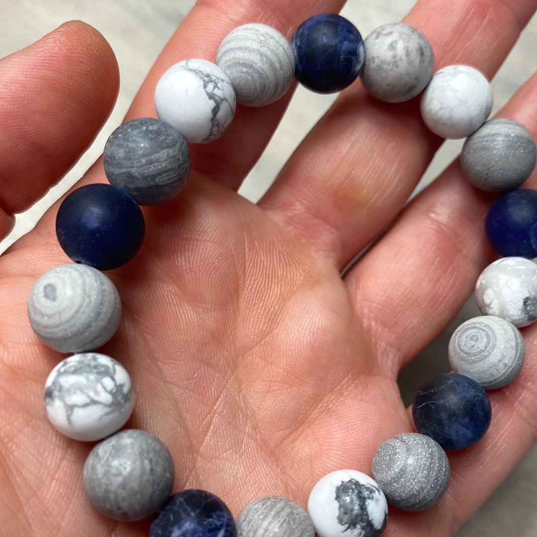 Matt Trio Multi Bead Bracelet