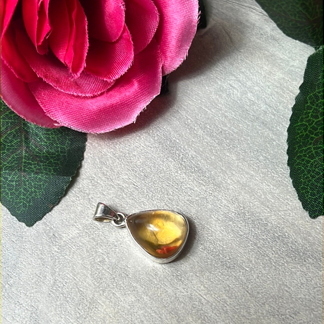 Citrine 925 Sterling Silver Pendant