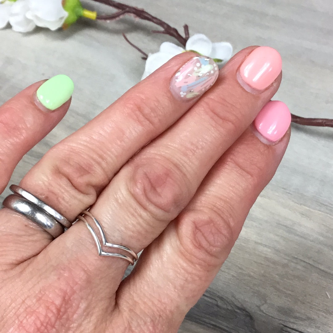 Dual Wishbone 925 Sterling Silver Stacker Ring