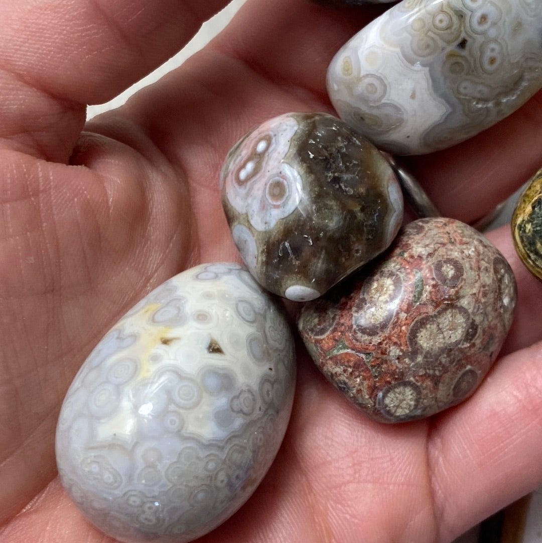 Ocean Jasper OJ tumble tumblestone