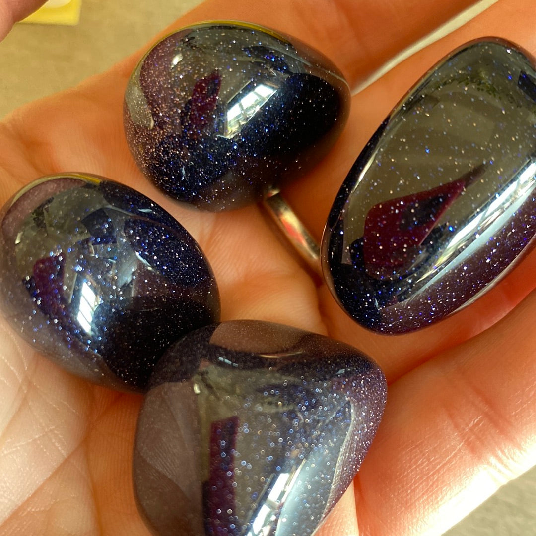 Blue Goldstone Tumble Tumblestone