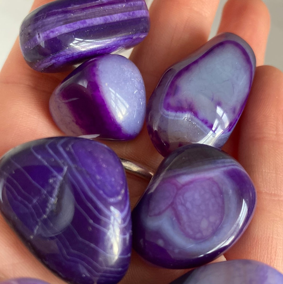 Purple banded agate - Tumblestone Tumbles