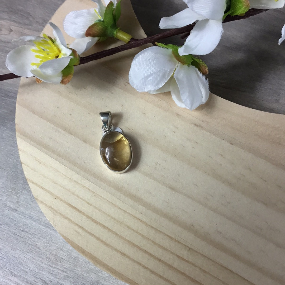 Citrine 925 Sterling Silver Pendant