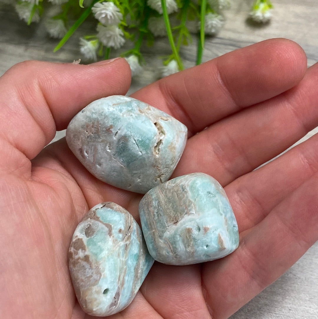 Blue Caribbean Tumblestone