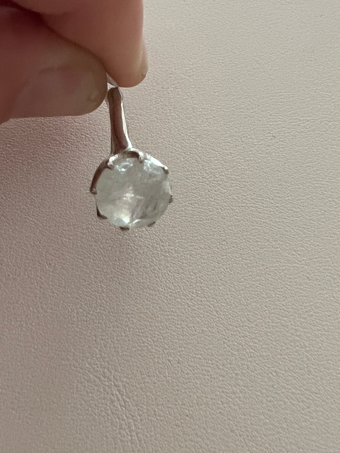 Moonstone 925 Sterling Silver Ring -  Size L 1/2 - M