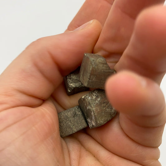 Pyrite cube - Matt natural tumble tumblestone