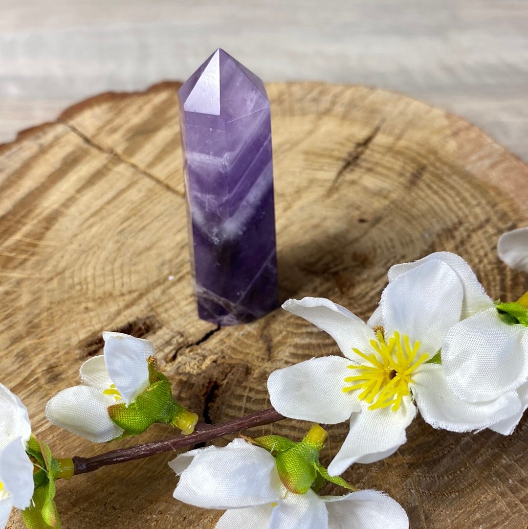 Chevron Dream Amethyst Tower Point