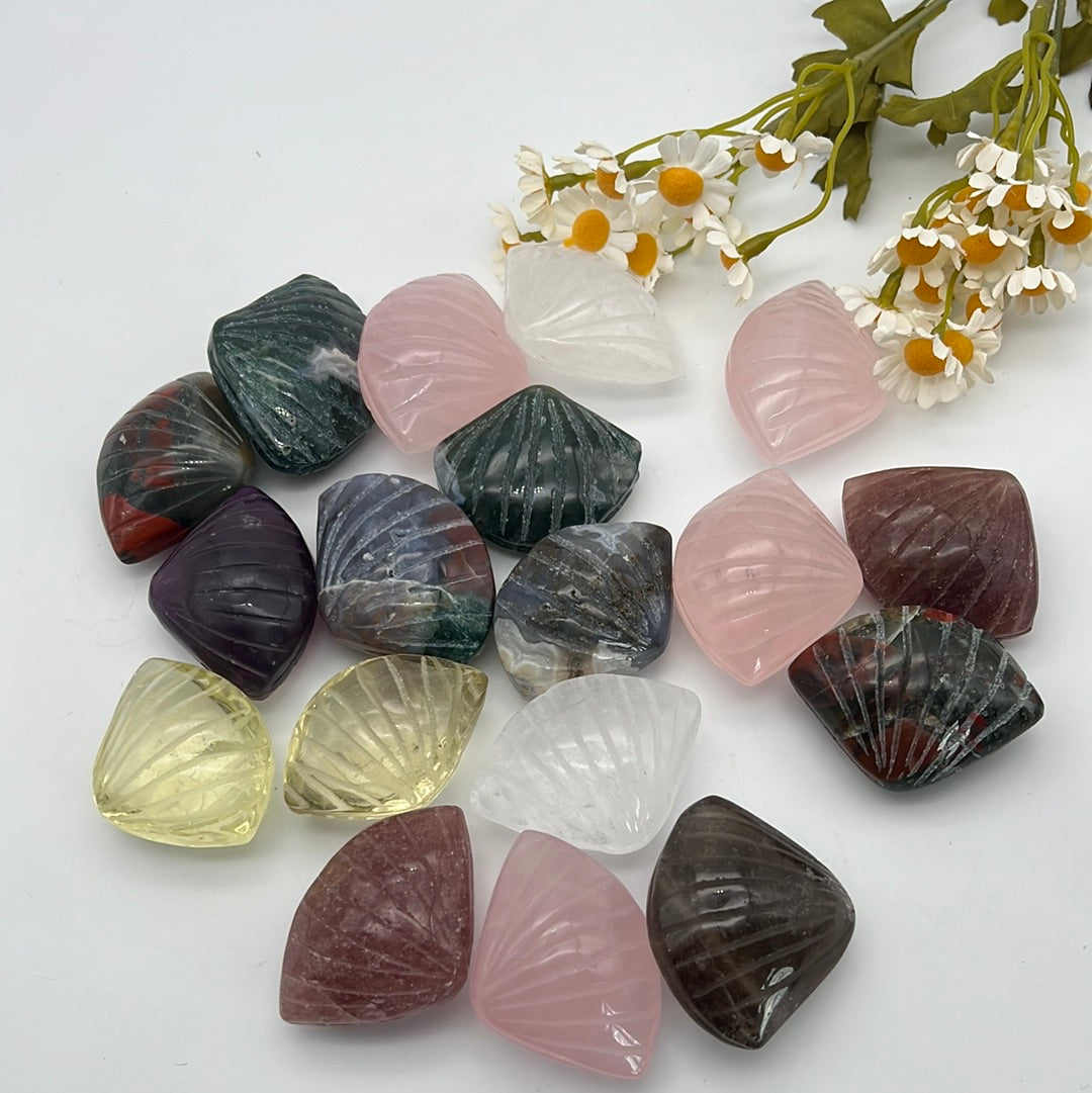 Handmade Crystal Shell ( water safe )