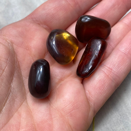 Mini Blue Amber piece / Tumblestone