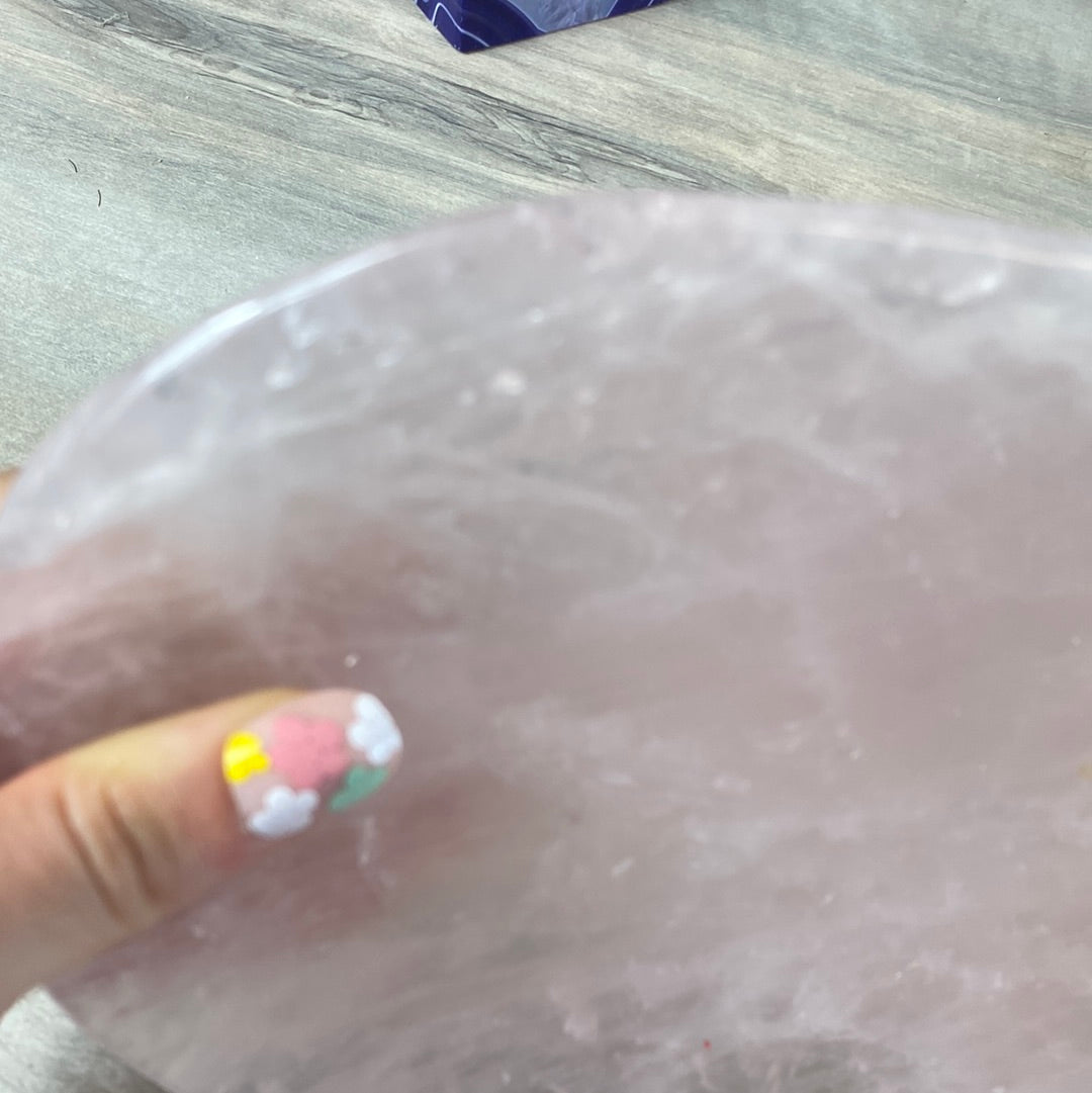 XL Rose Quartz Luxury Charging Dish Bowl - Unique to Startherapease