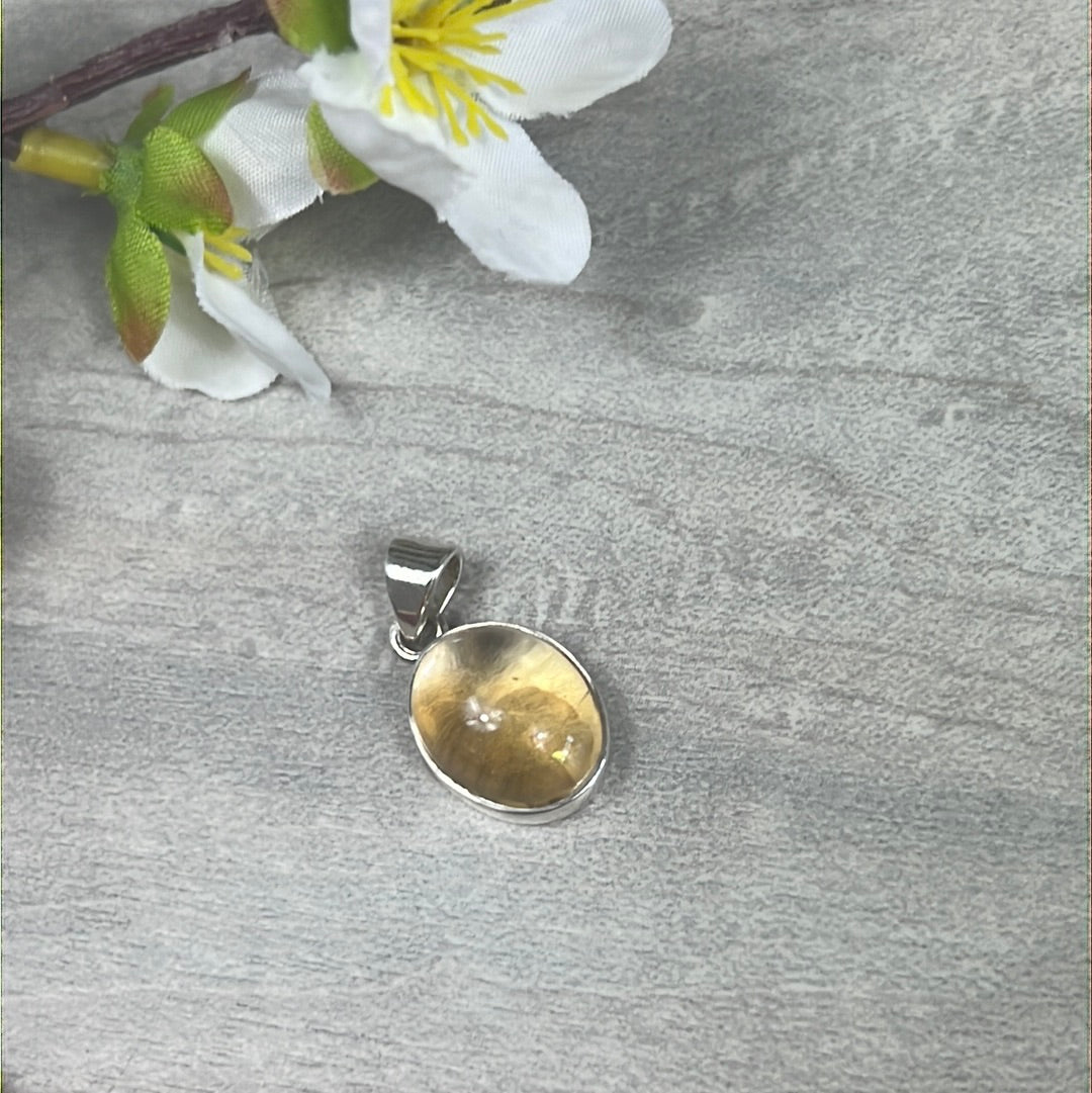 Citrine 925 Sterling Silver Pendant