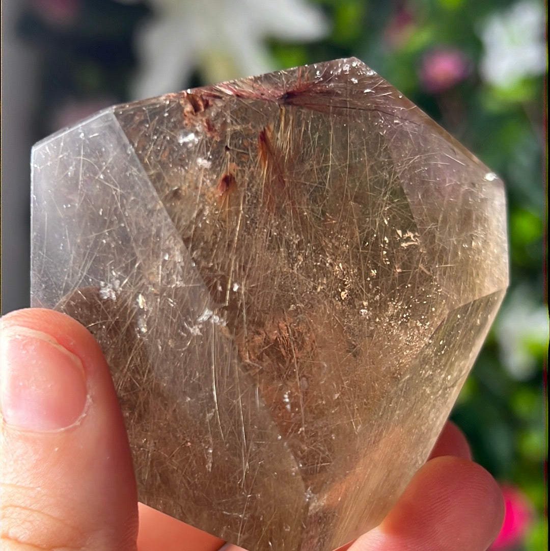 Smoky Rutile Rutilated Quartz Freeform AA Grade