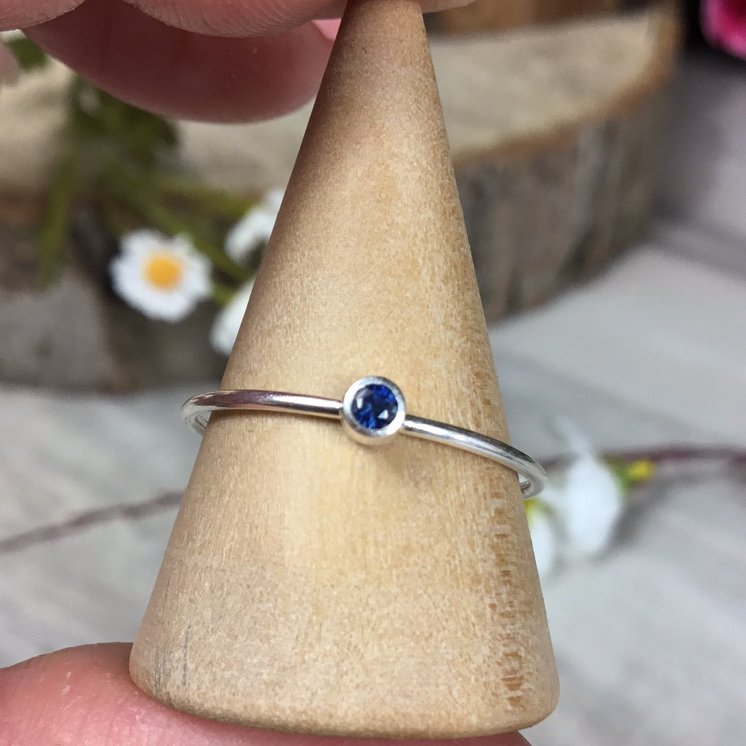 Sapphire Stacker 925 Sterling Silver Ring