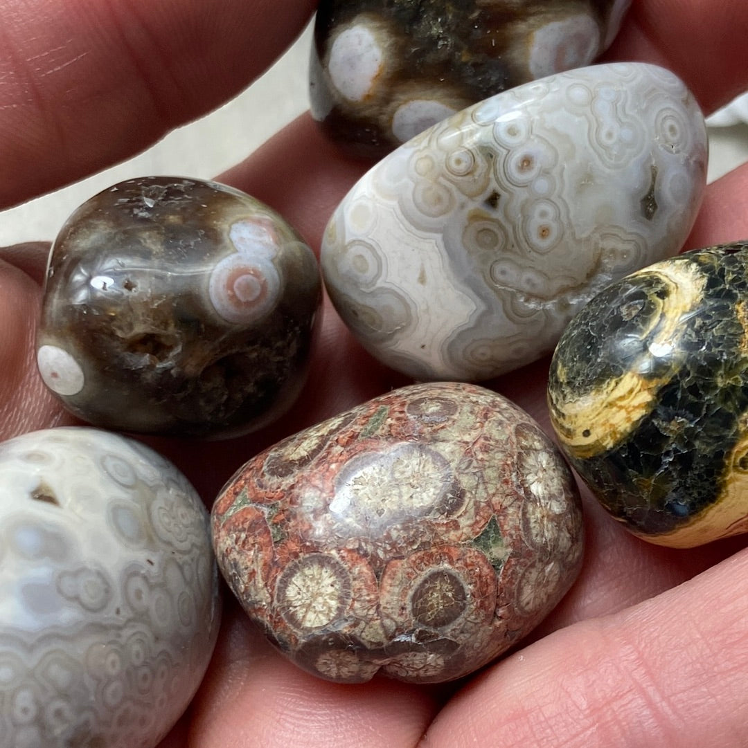 Ocean Jasper OJ tumble tumblestone
