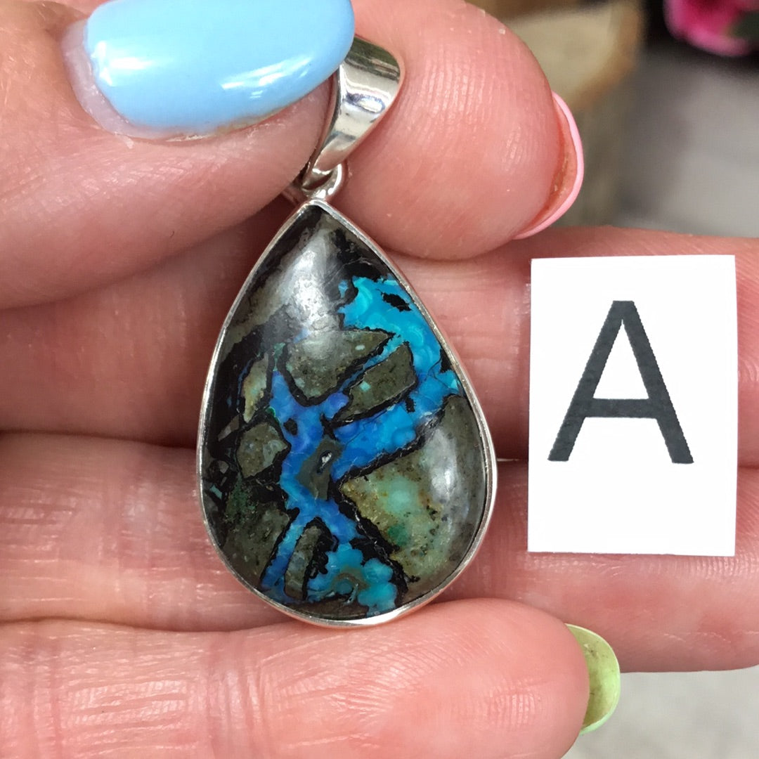 Neon Apatite 925 Sterling Silver Pendant RARE