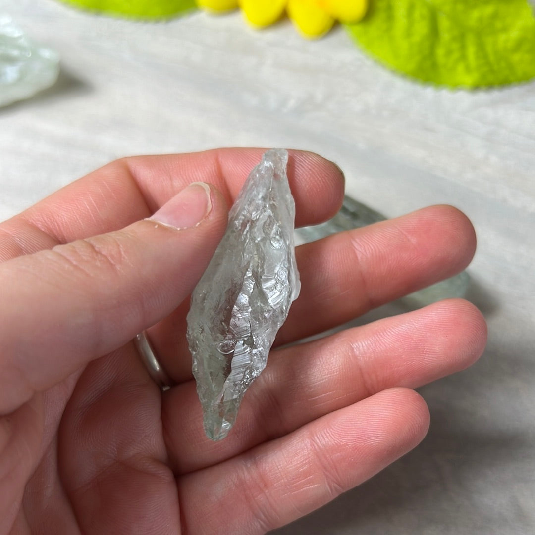 Raw chunk of Prasolite Piece Tumble