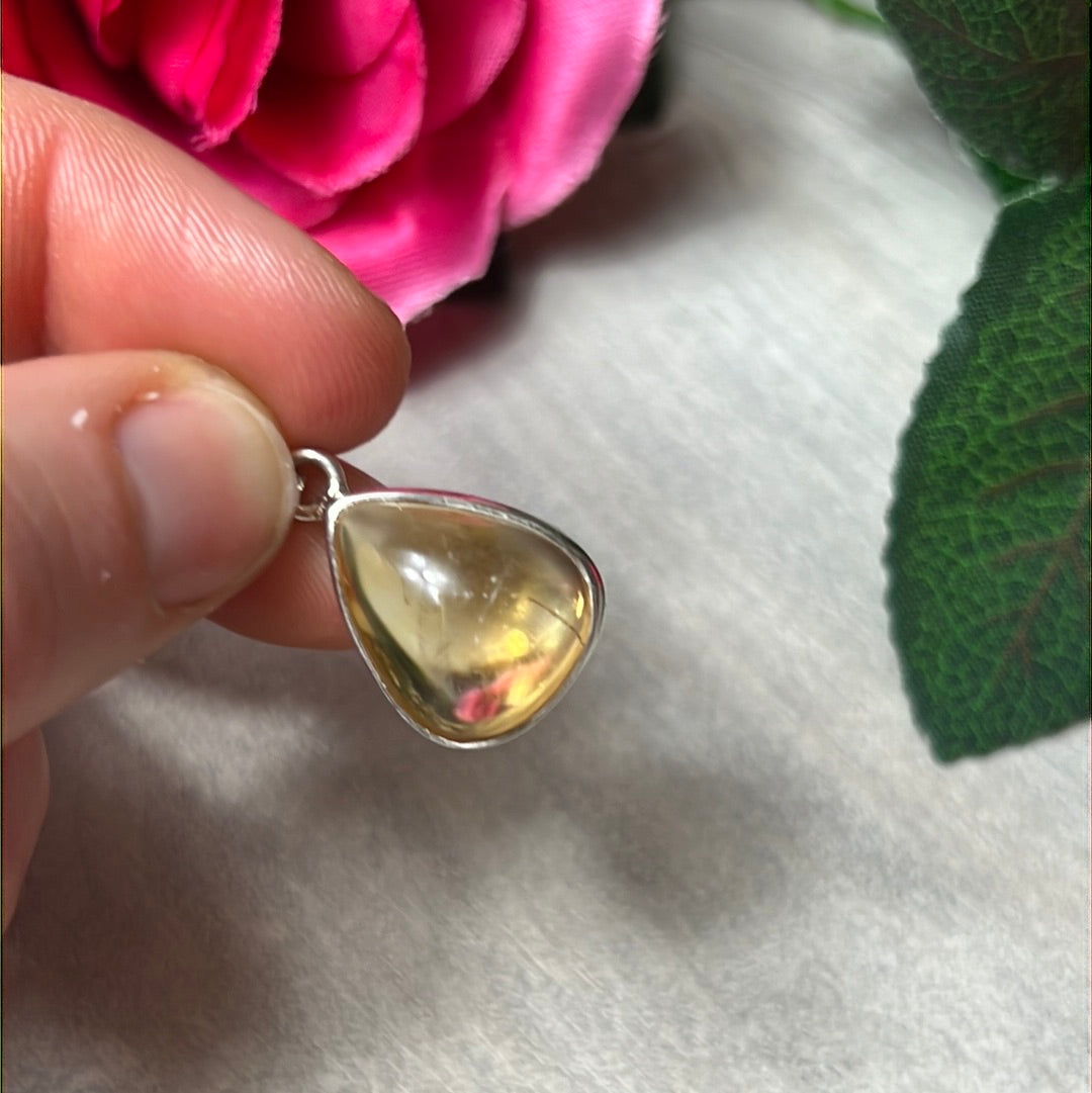 Citrine 925 Sterling Silver Pendant