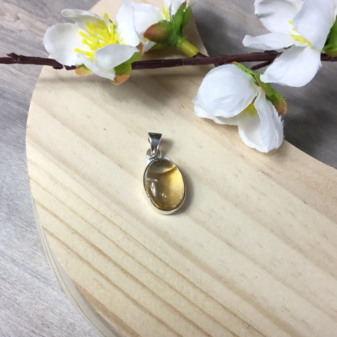 Citrine 925 Sterling Silver Pendant