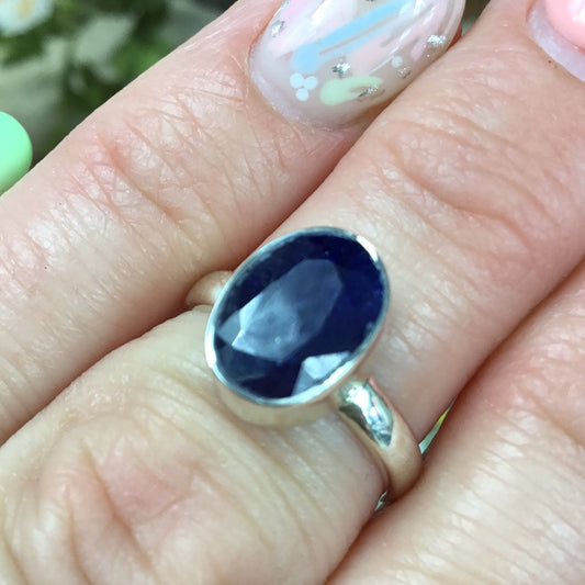 Sapphire 925 Sterling Silver Ring - Size L 1/2