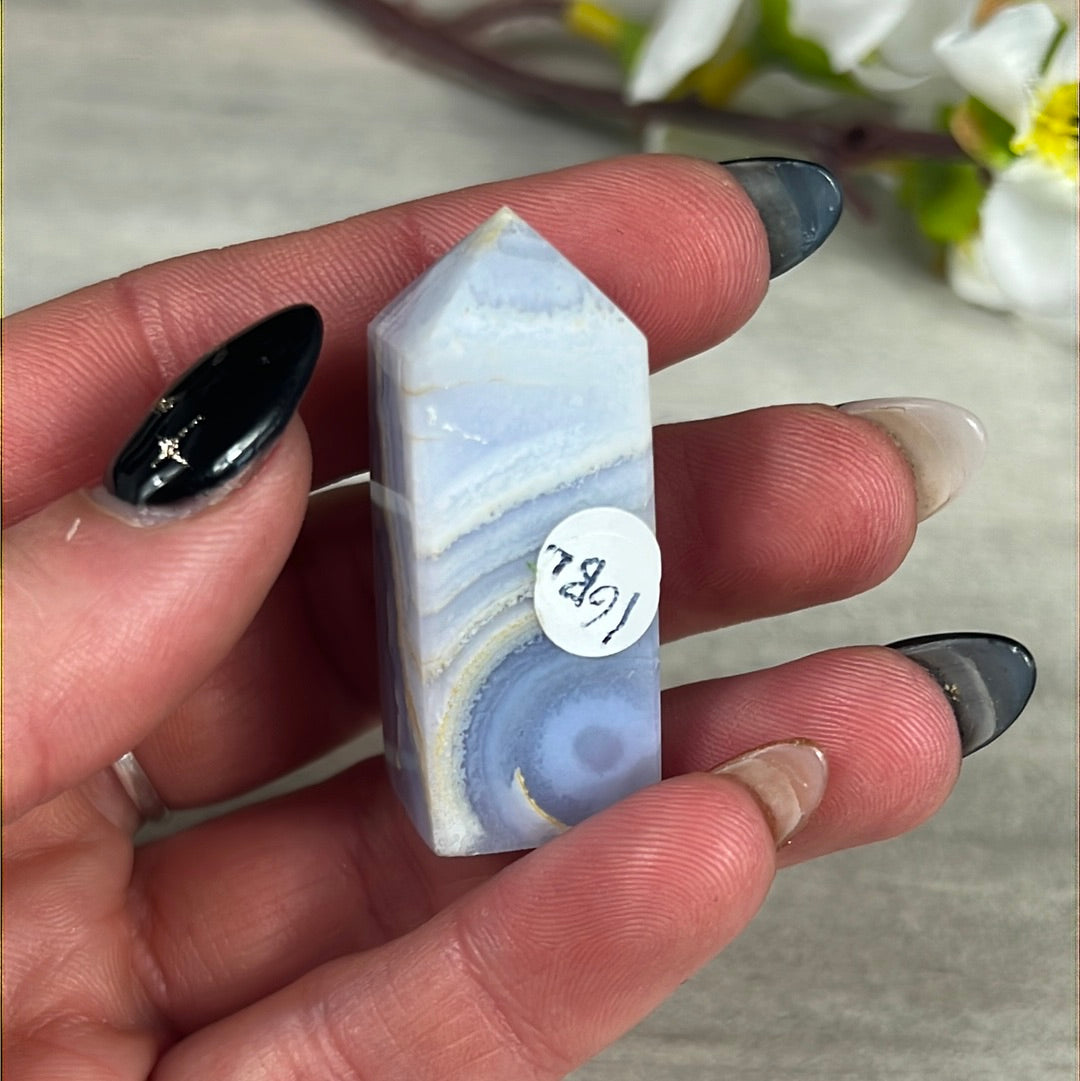 Small Blue Lace Agate obelisk Tower Point