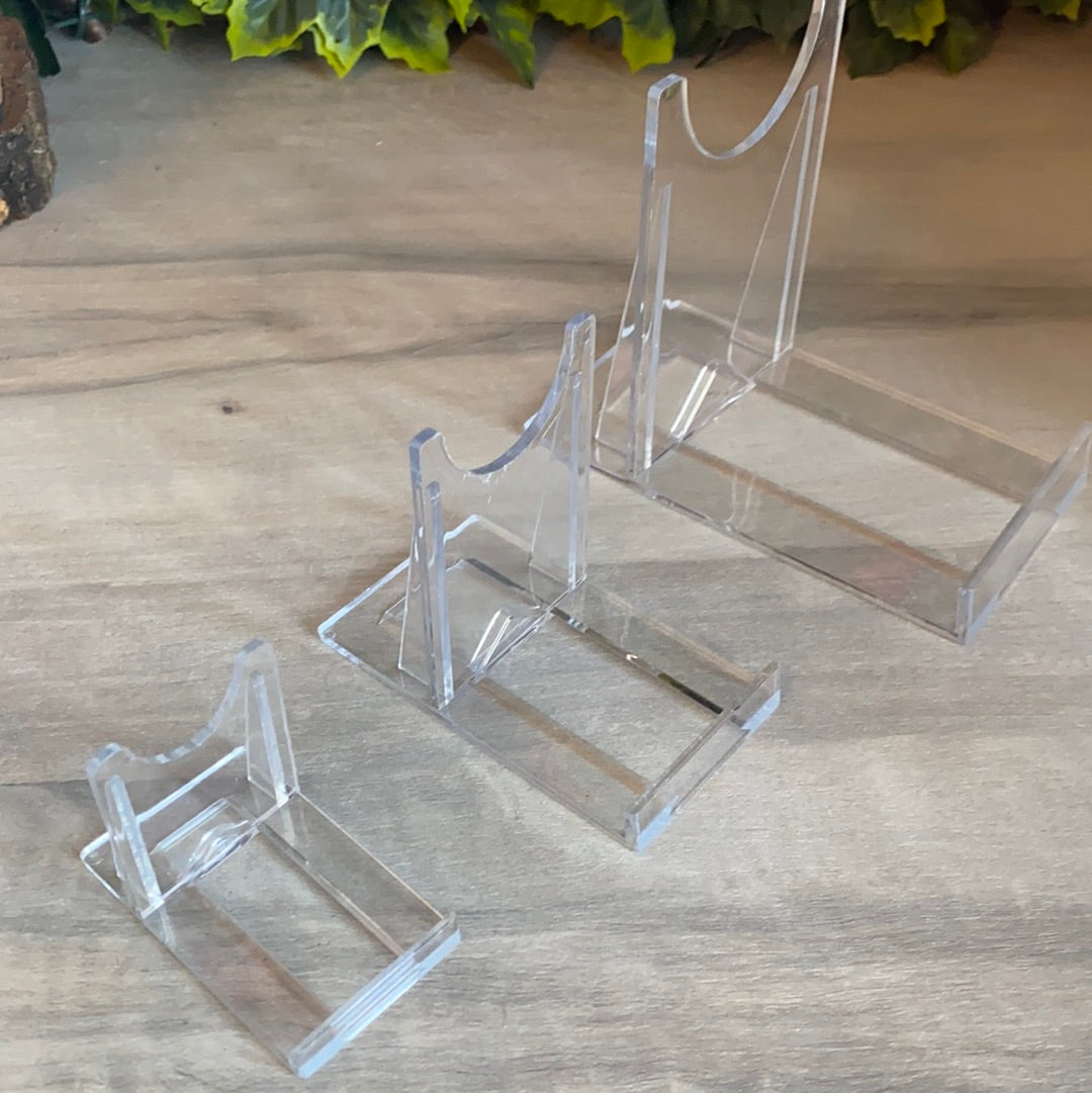 Plastic Perspex Clear Upright Display Stand