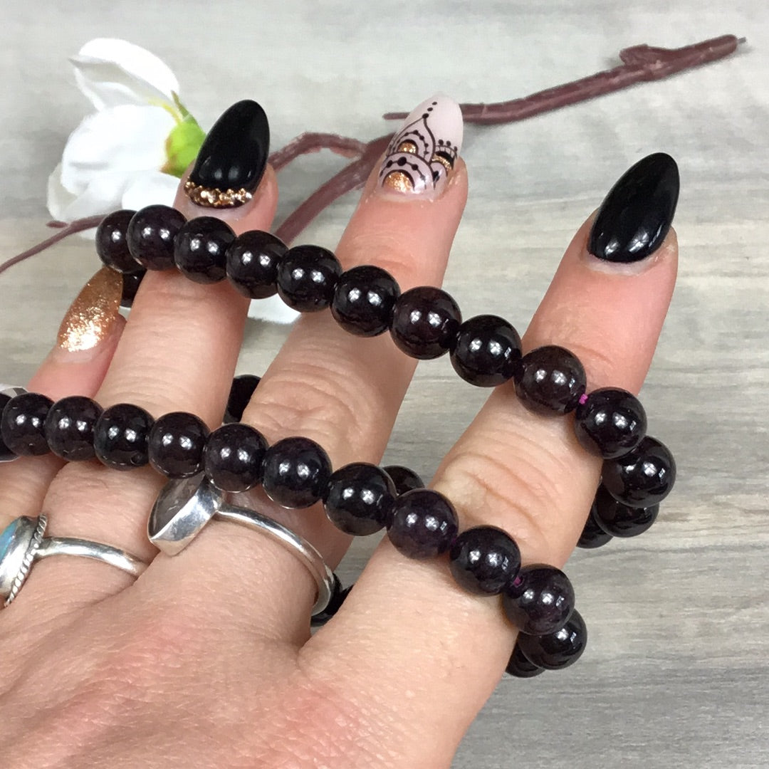 Garnet - 8mm Bead Bracelet