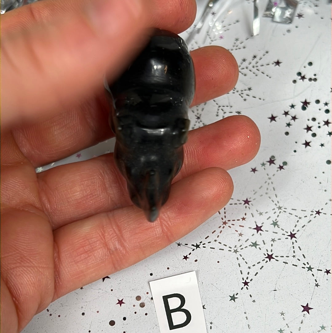 Golden Sheen Obsidian Rhino