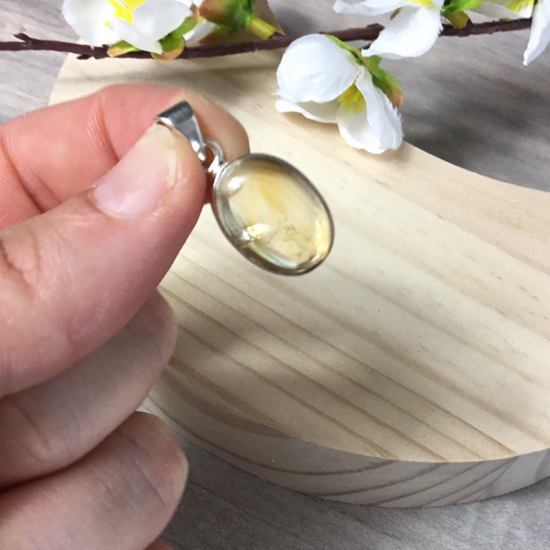 Citrine 925 Sterling Silver Pendant