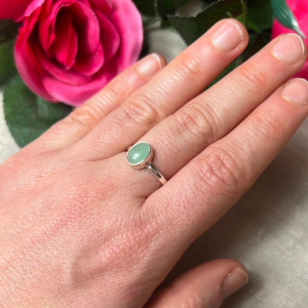 Colombian Emerald SUPER RARE 925 Sterling Silver Ring - Size N 1/2