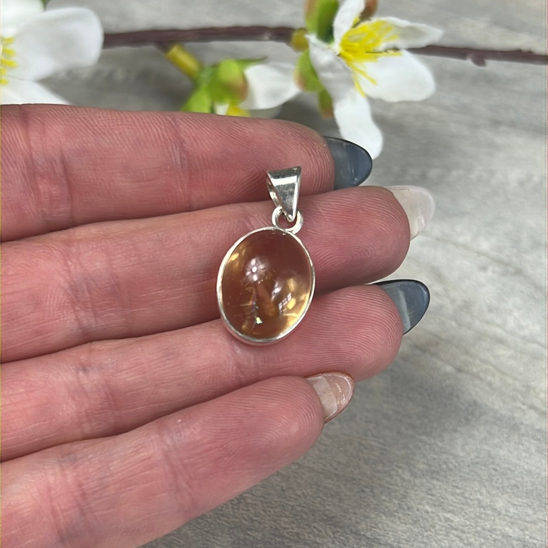 Citrine 925 Sterling Silver Pendant