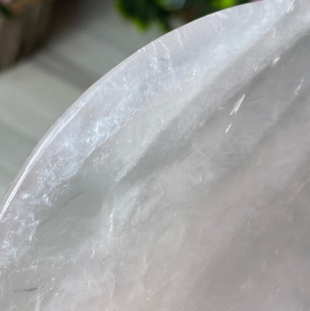 XL Rose Quartz Luxury Charging Dish Bowl - Platter