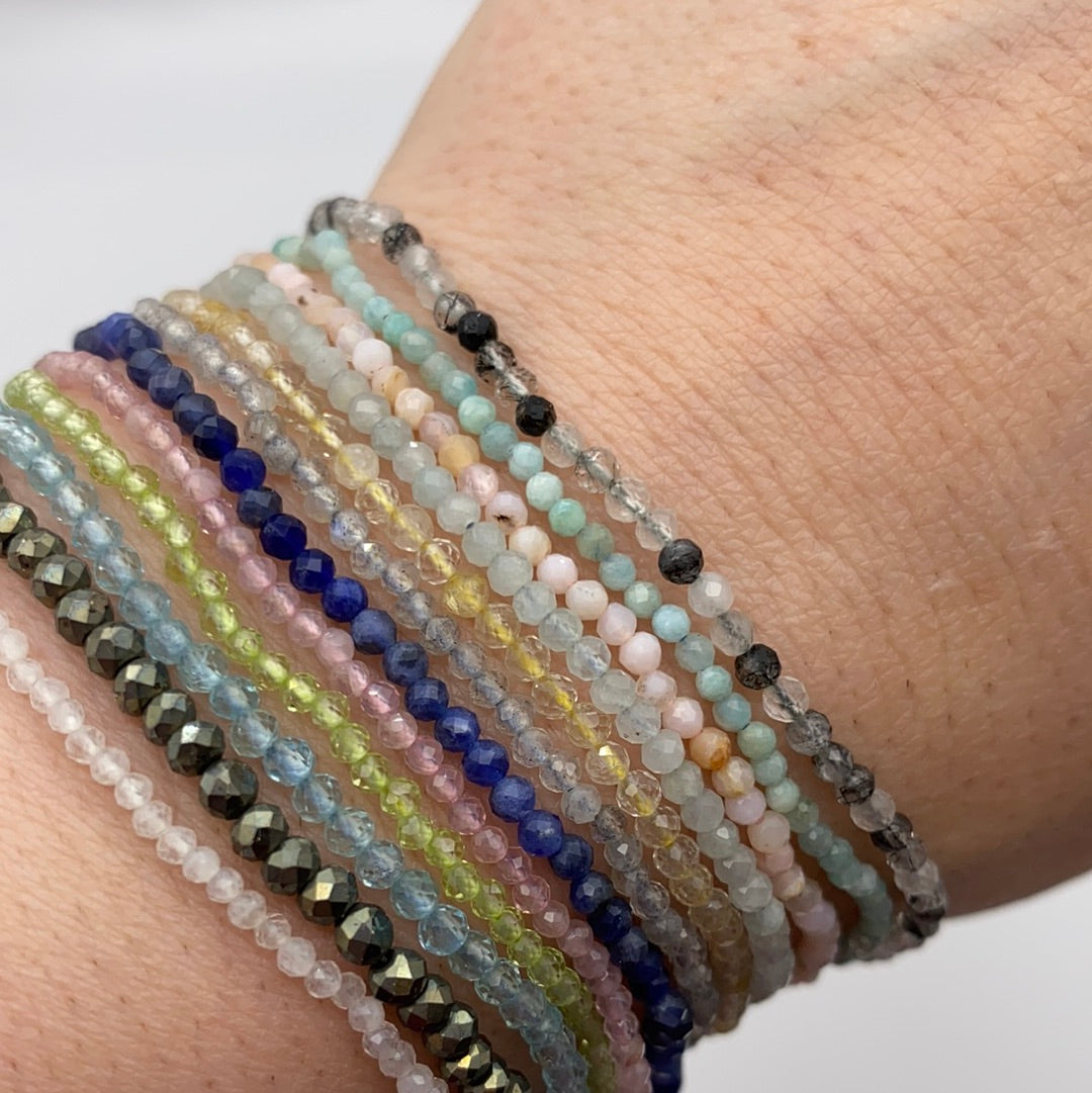 2mm Delicate - 925 Sterling Silver Facet Bracelets - Adjustable