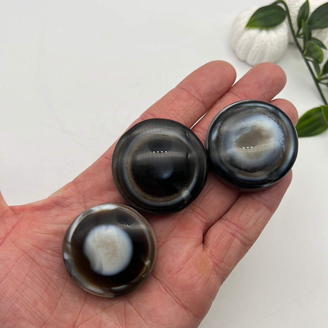 Black Sardonyx Disc (Eye ball)