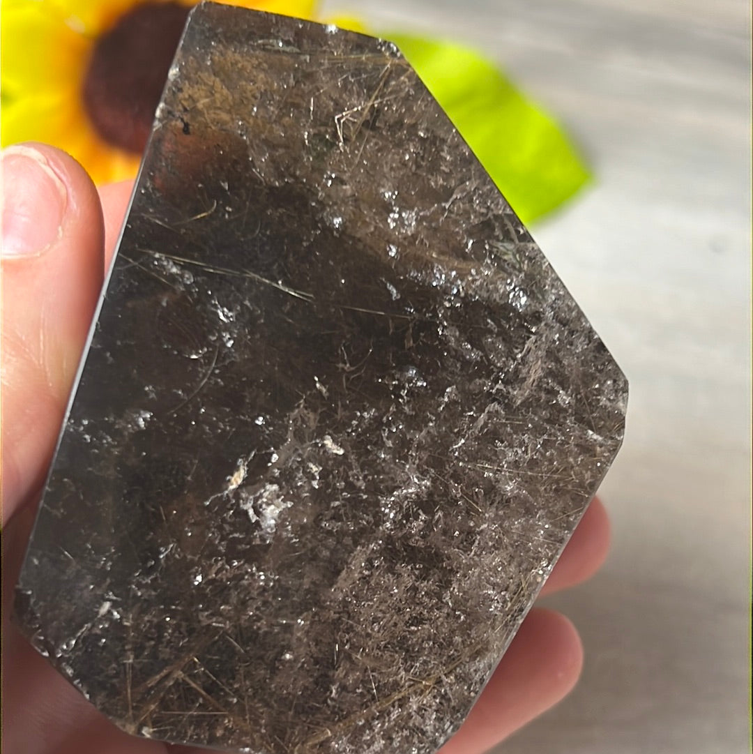 Smoky Rutile Rutilated Quartz Freeform A Grade