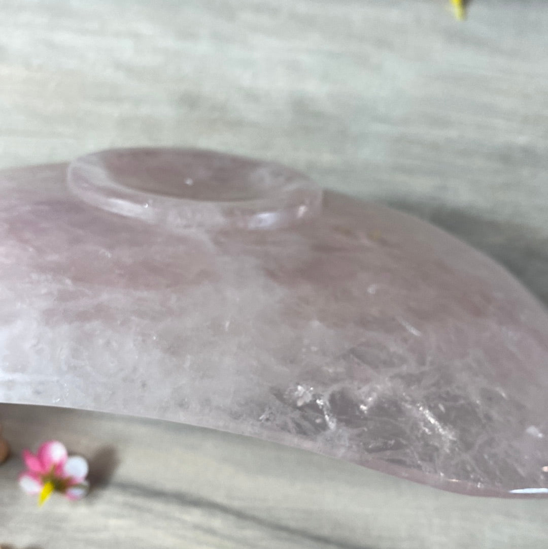 XL Rose Quartz Luxury Charging Dish Bowl - Unique to Startherapease