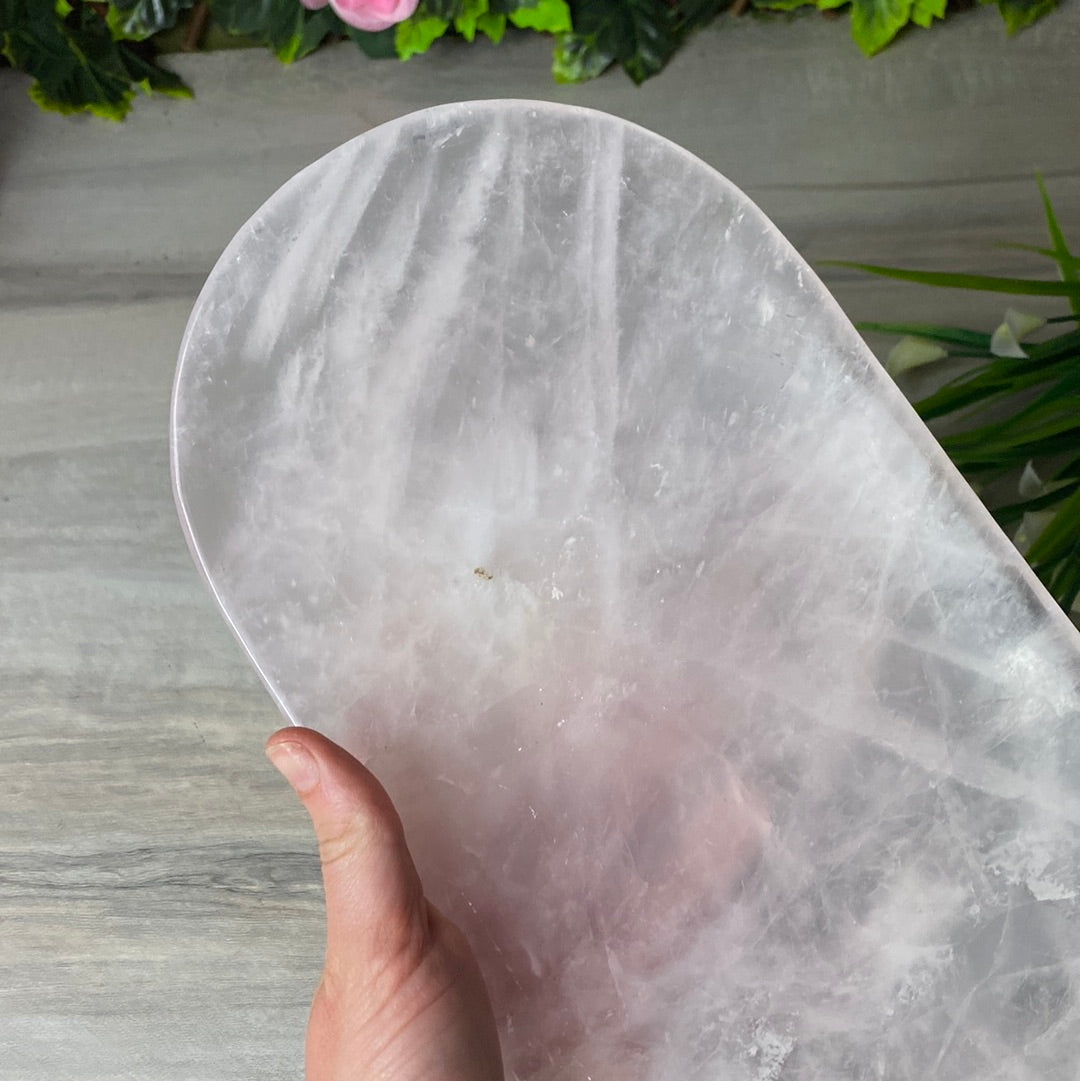 XL Rose Quartz Luxury Charging Dish Bowl - Platter