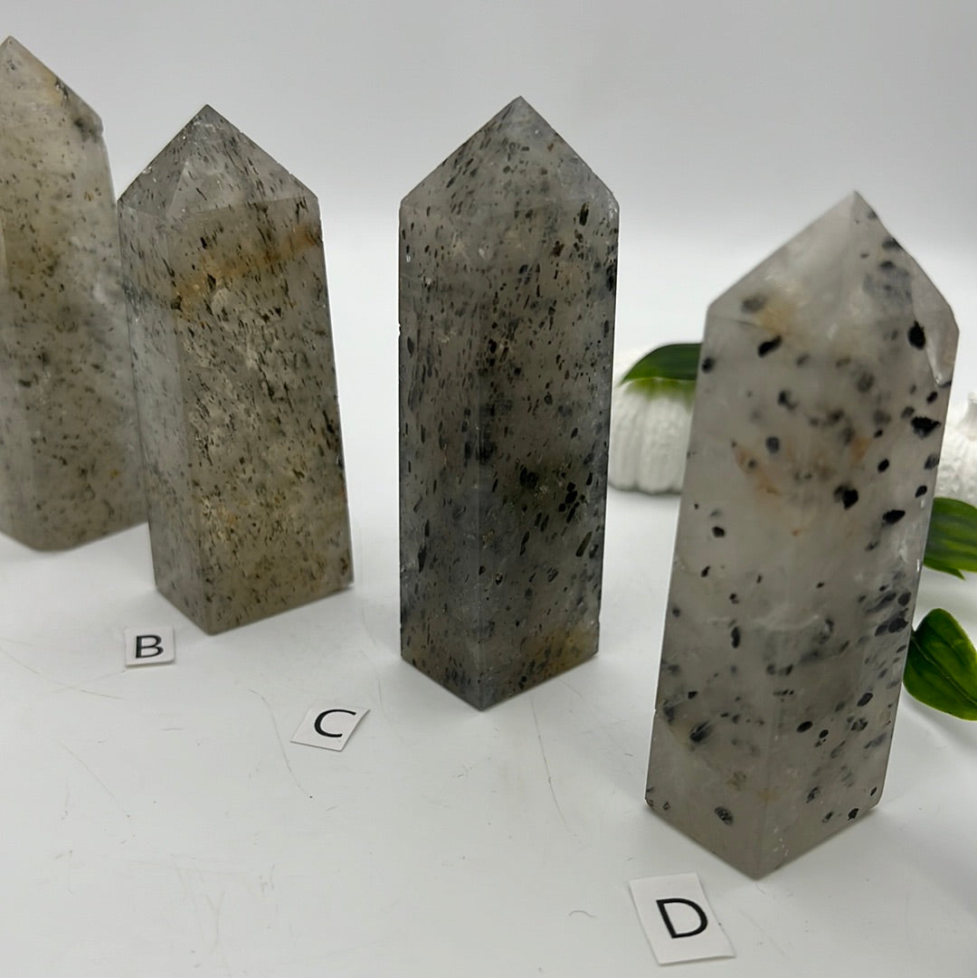 Pitaya Quartz (dragonfruit) Obelisk Tower