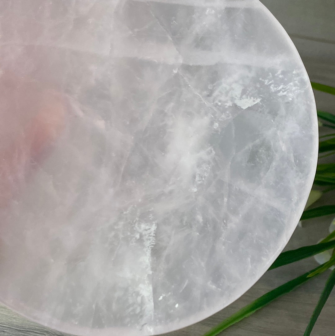 XL Rose Quartz Luxury Charging Dish Bowl - Platter