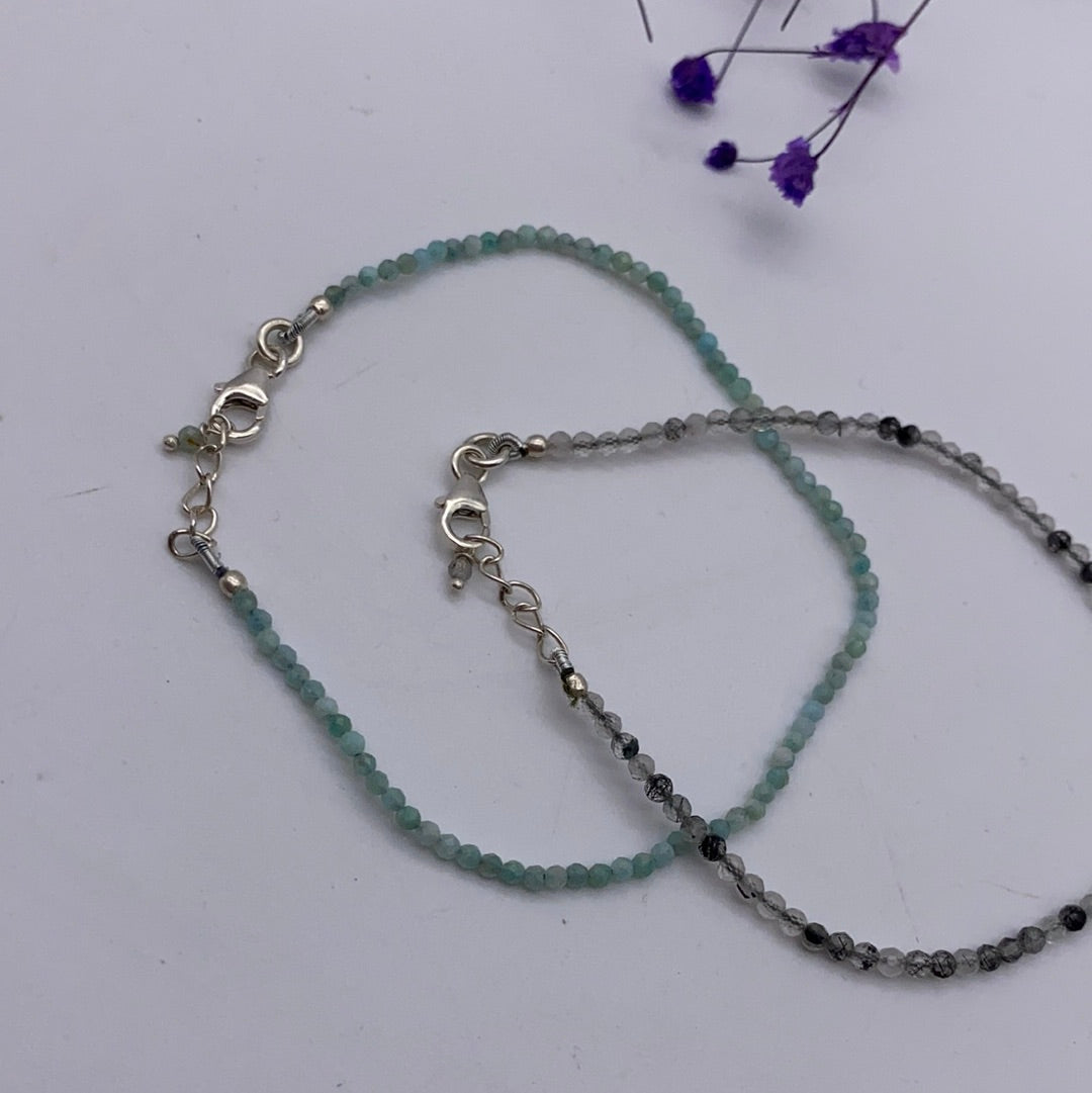 2mm Delicate - 925 Sterling Silver Facet Bracelets - Adjustable