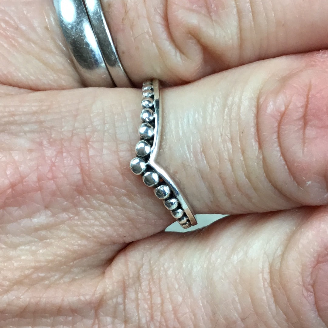 Mandala Chevron 925 Sterling Silver Ring