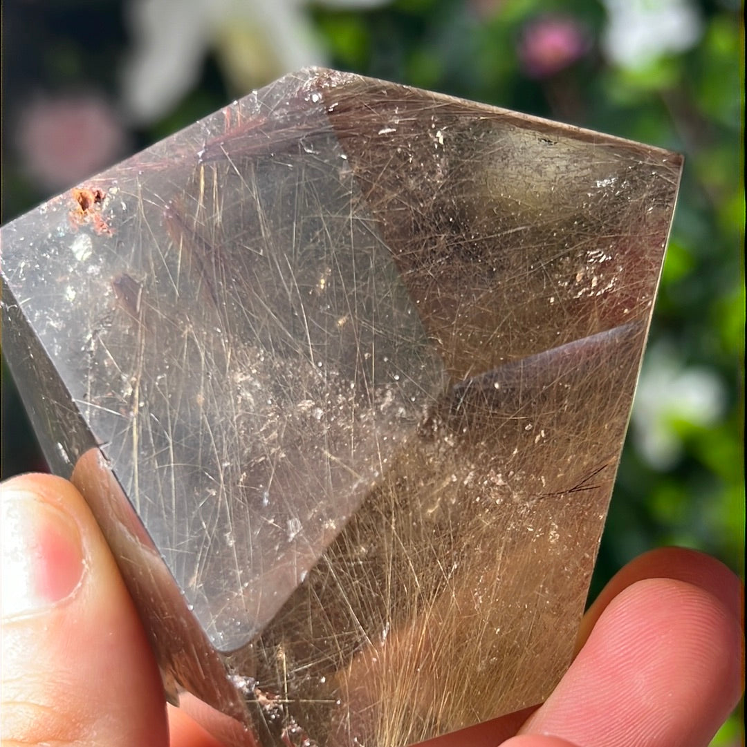 Smoky Rutile Rutilated Quartz Freeform AA Grade